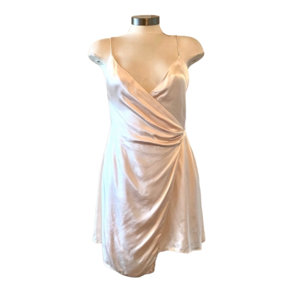 NWT Zara Satiny Wrap Mini Dress S